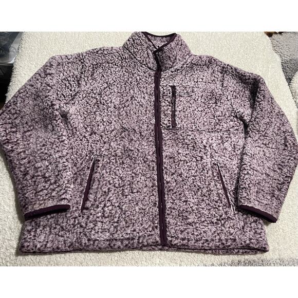 Victoria Secret PINK Sherpa Jacket Purple Small full zip 400846-2SQ ID36007333 - Picture 1 of 11